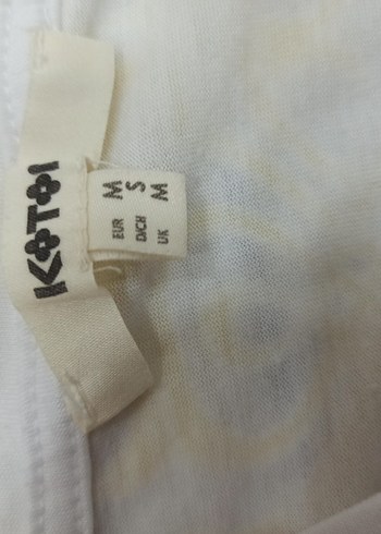 Beyaz Baskılı Kadın Tişört - Görsel 6