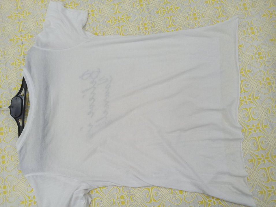 Beyaz Baskılı Kadın Tişört - Görsel 4