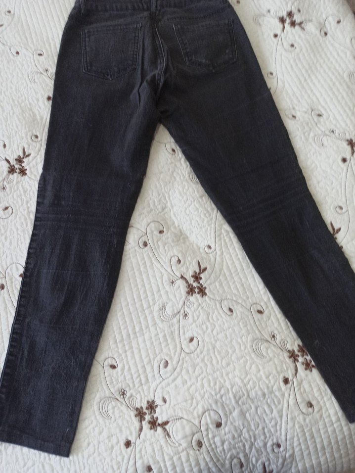 Kadın Gri Normal Kesim Denim Jean - Görsel 4