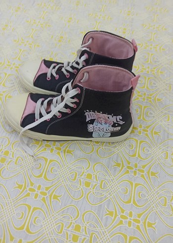 Pembe Bağcıklı Kadın cocuk Spor Ayakkabı - Görsel 2