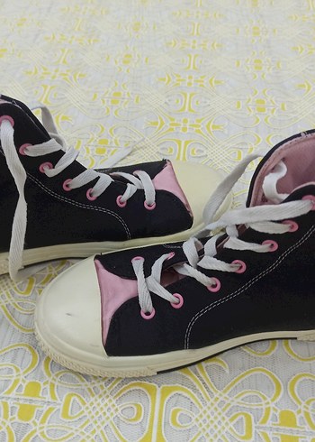 Pembe Bağcıklı Kadın cocuk Spor Ayakkabı - Görsel 5