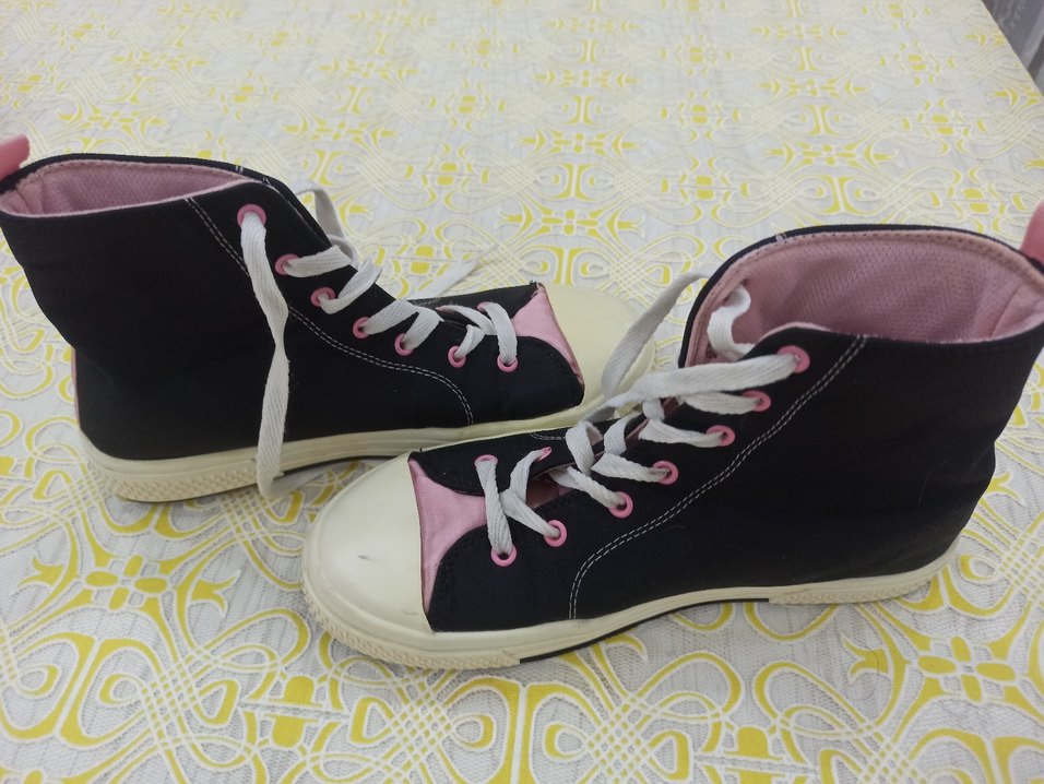 Pembe Bağcıklı Kadın cocuk Spor Ayakkabı - Görsel 5