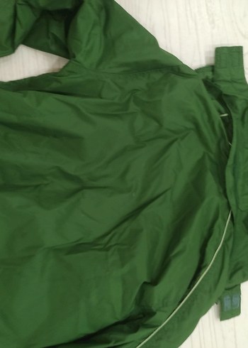 Erkek Çocuk Kapüşonlu Yeşil Fermuarlı yağmurluk mont - Görsel 5