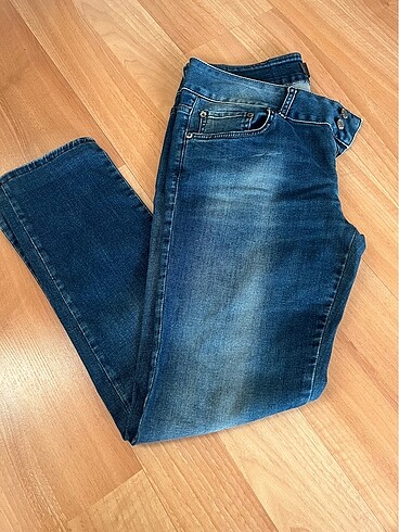 xl Beden lacivert Renk Jean Bayan kot pantolon
