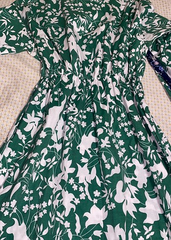 Yeşil Bohem Desenli Hamile Elbisesi - Görsel 2
