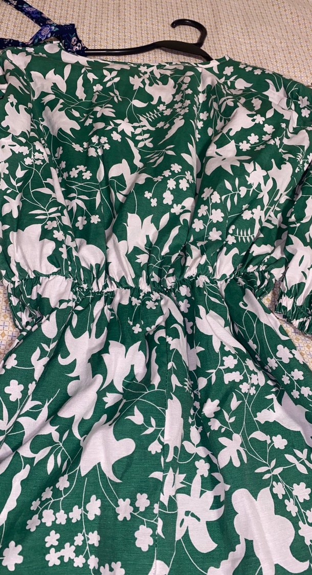 Yeşil Bohem Desenli Hamile Elbisesi - Görsel 4