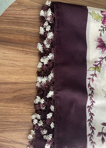 Mor  Kadın Yazma İğne Oyası - Görsel 3