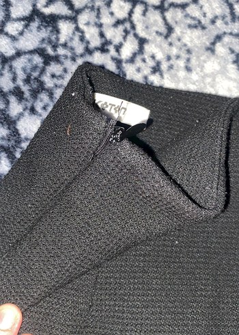 Siyah Fırfırlı Mini Etek