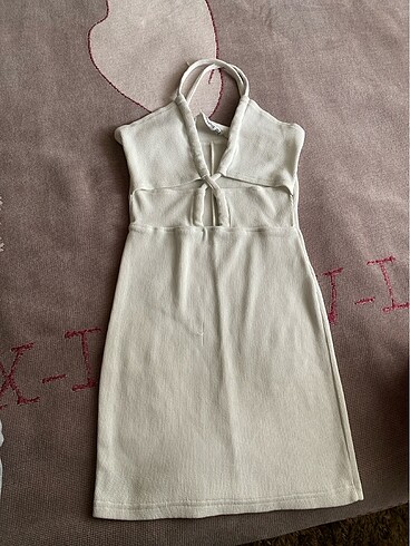 Bershka Beyaz mini elbise