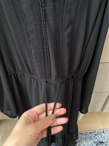 36 Beden siyah Renk H&M şifon elbise