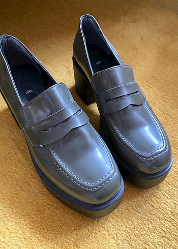 Elle Kadın Yeşil Platform Topuklu Loafer Ayakkabı - Görsel 3