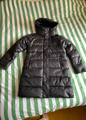 Calvin Klein Siyah Kemerli Kadın Kışlık Mont - Görsel 2