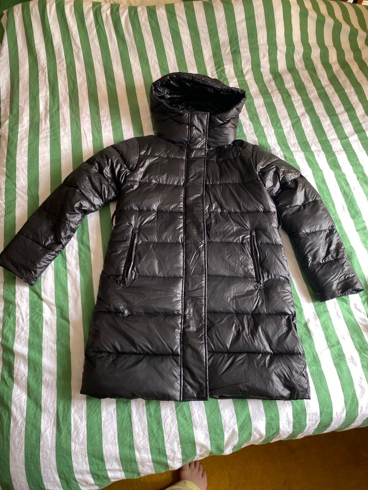 Calvin Klein Siyah Kemerli Kadın Kışlık Mont - Görsel 2