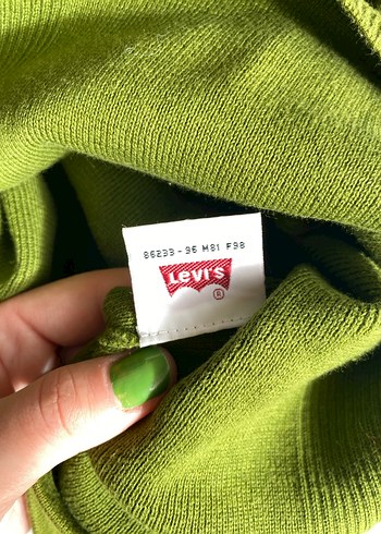 Levis Unisex Yeşil Uzun Kollu Triko Kazak - Görsel 4