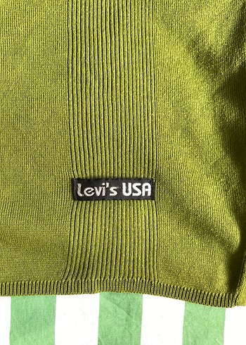 Levis Unisex Yeşil Uzun Kollu Triko Kazak - Görsel 3