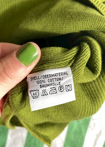 Levis Unisex Yeşil Uzun Kollu Triko Kazak - Görsel 5