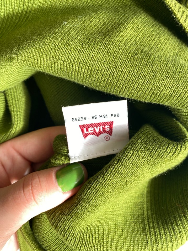 Levis Unisex Yeşil Uzun Kollu Triko Kazak - Görsel 4