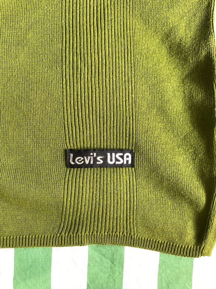 Levis Unisex Yeşil Uzun Kollu Triko Kazak - Görsel 3