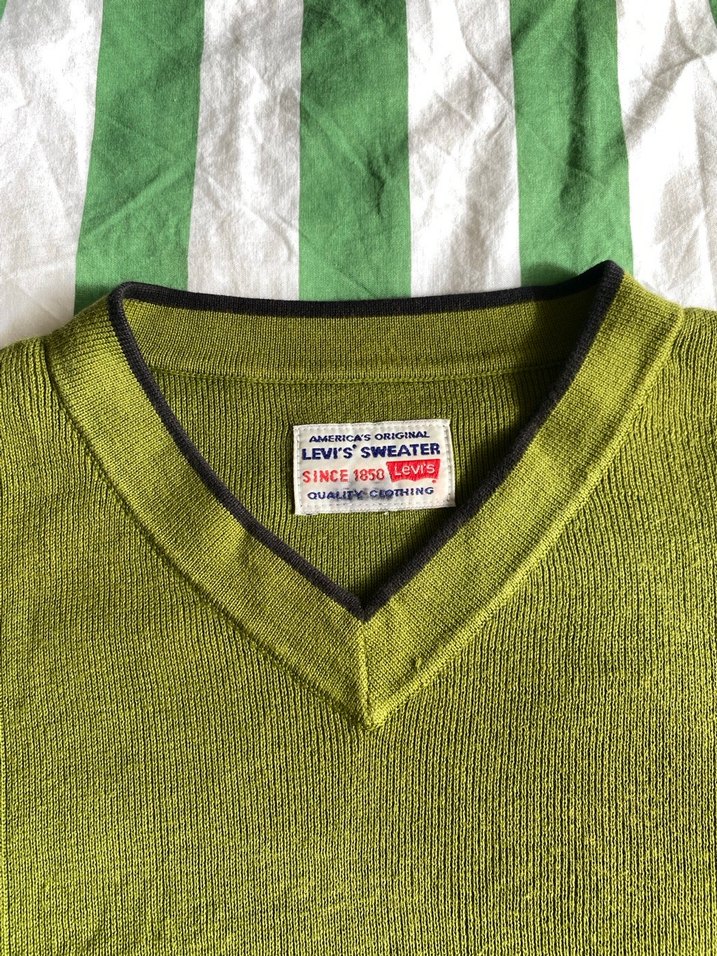 Levis Unisex Yeşil Uzun Kollu Triko Kazak - Görsel 2