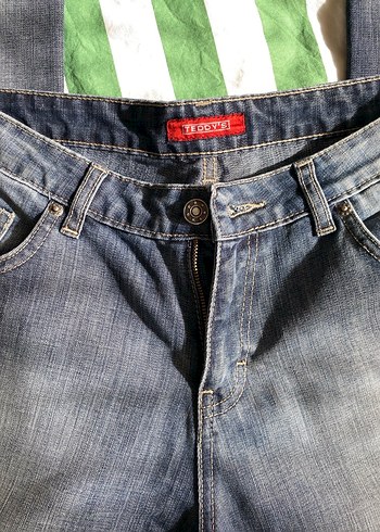 Geniş Kesim Vintage Kadın Kot Pantolon - Görsel 3