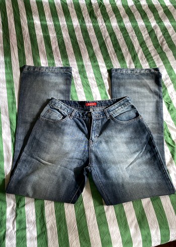 Geniş Kesim Vintage Kadın Kot Pantolon - Görsel 2