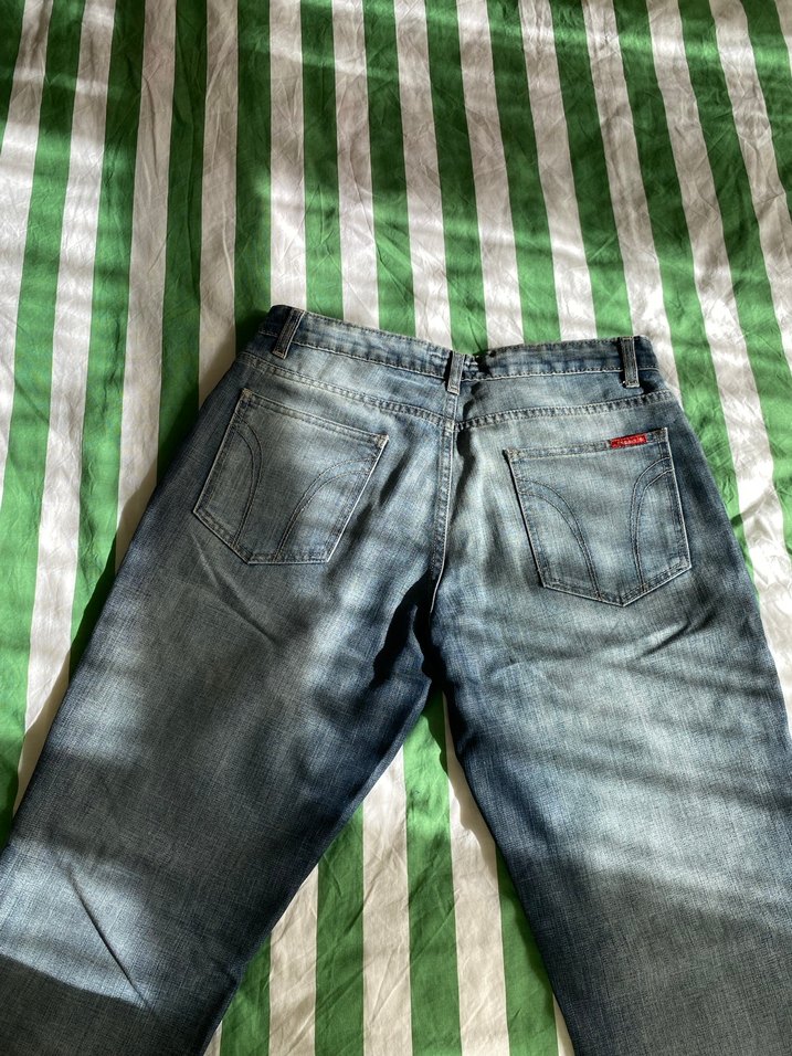 Geniş Kesim Vintage Kadın Kot Pantolon - Görsel 4