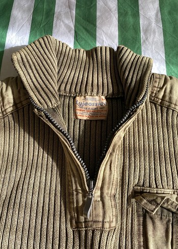 Vintage Fermuarlı Yeşil Kadın Triko - Görsel 3