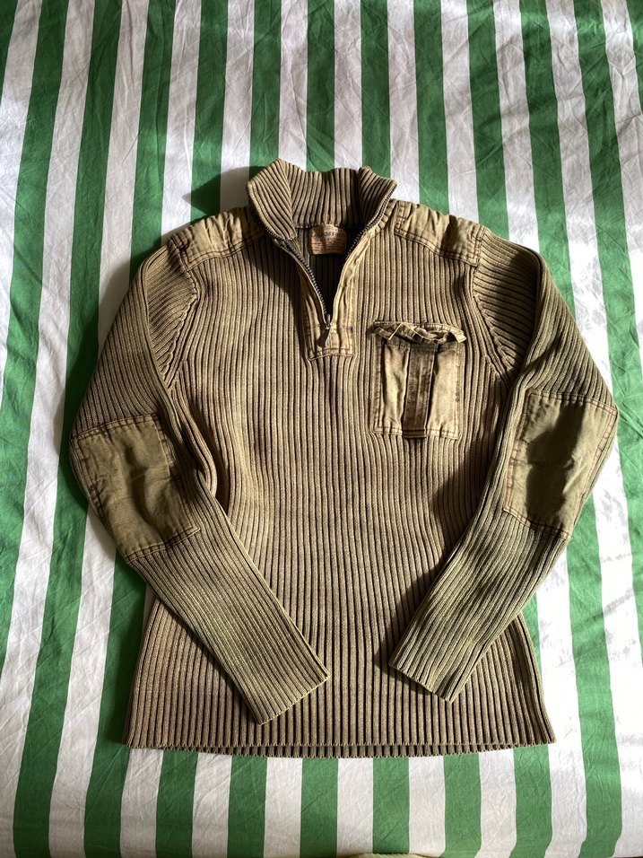 Vintage Fermuarlı Yeşil Kadın Triko - Görsel 2