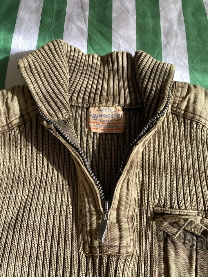 Vintage Fermuarlı Yeşil Kadın Triko - Görsel 3