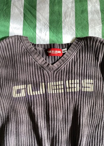 Guess Gri Fitilli Uzun Kollu Kadın Triko - Görsel 2