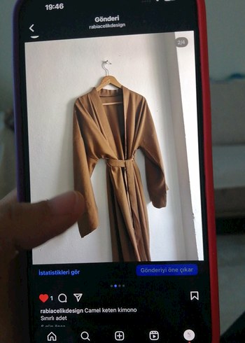 Diğer Bej Uzun Kollu Bohem Kadın Kimono