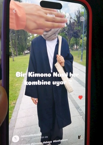 Siyah keten kimono %88 viskoz %12 polyester