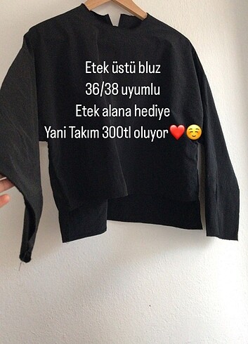 38 Beden Etek bluz takım PARAŞÜT KUMASTIR