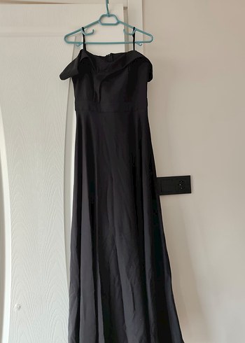 Siyah Straplez Uzun Gotik Elbise