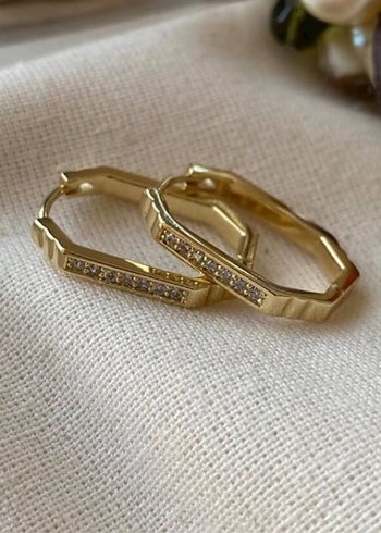 Zara Klasik Şıklık Gold Midi Küpe