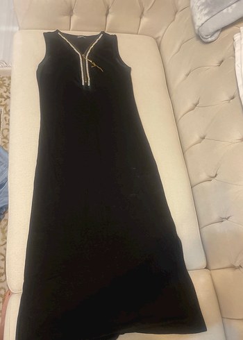 Altın Renk Fermuarlı Kadın Body Zinciri elbise - Görsel 2