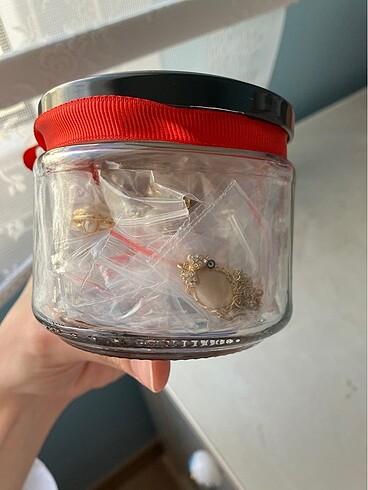 Beden çeşitli Renk Takı Kavanozu (Marteniçkalı)