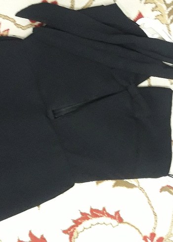 Siyah Straplez Uzun Elbise - Görsel 7