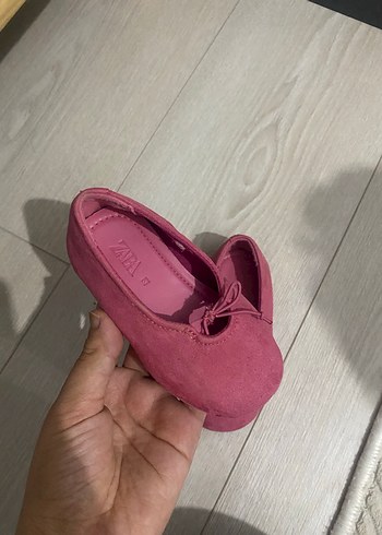 Kız Çocuk Pembe Süet Babet - Görsel 2