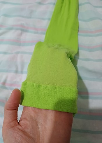 s Beden Yeşil Düz Külotlu Çorap