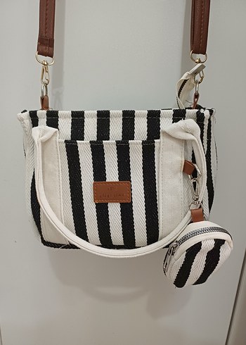 Zebra Desenli Fermuarlı Kadın Çanta
