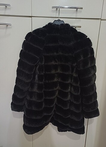 11-12 Yaş Beden siyah Renk Peluş kaban