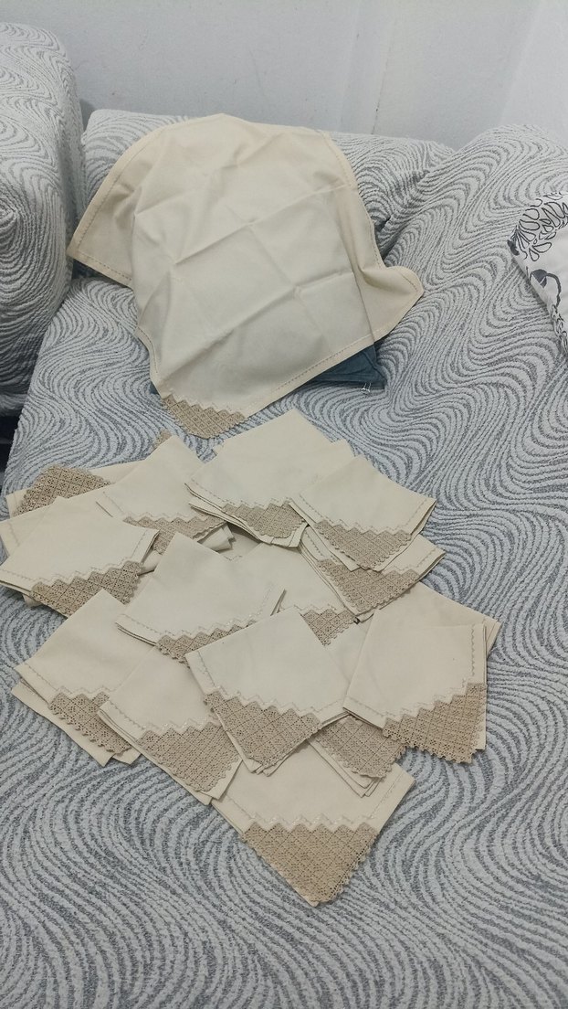 Nakışlı Beyaz Masa Örtüsü Takımı Çeyizlik - Görsel 5