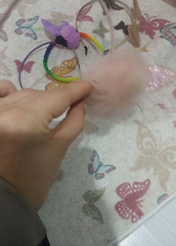 Pembe Peluş Detaylı Çocuk Taç - Görsel 4