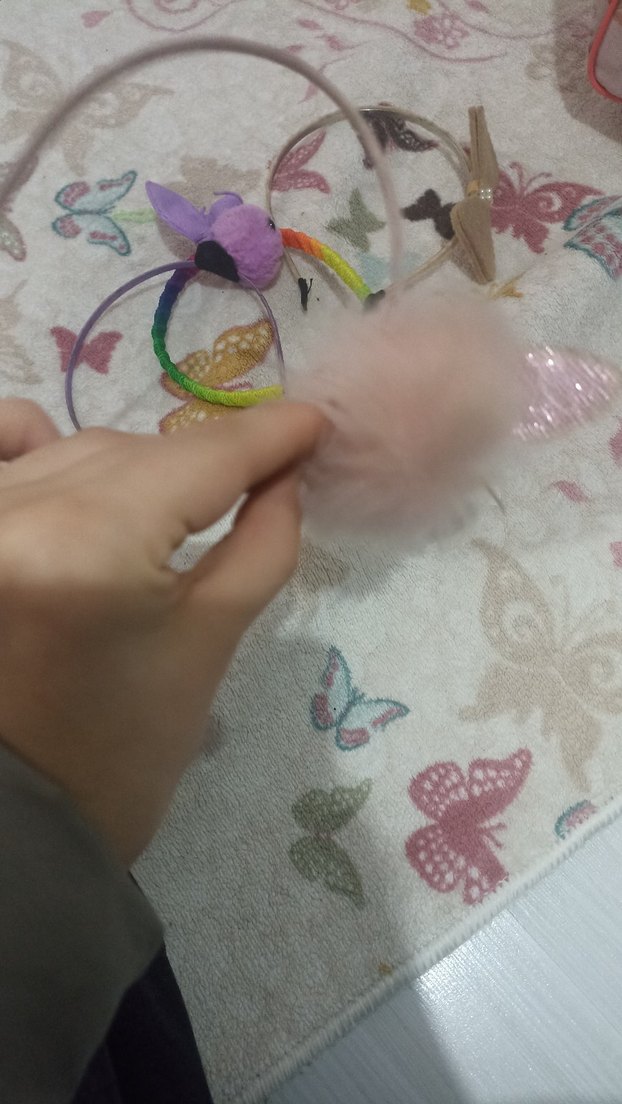 Pembe Peluş Detaylı Çocuk Taç - Görsel 4