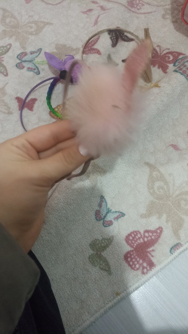 Pembe Peluş Detaylı Çocuk Taç - Görsel 2