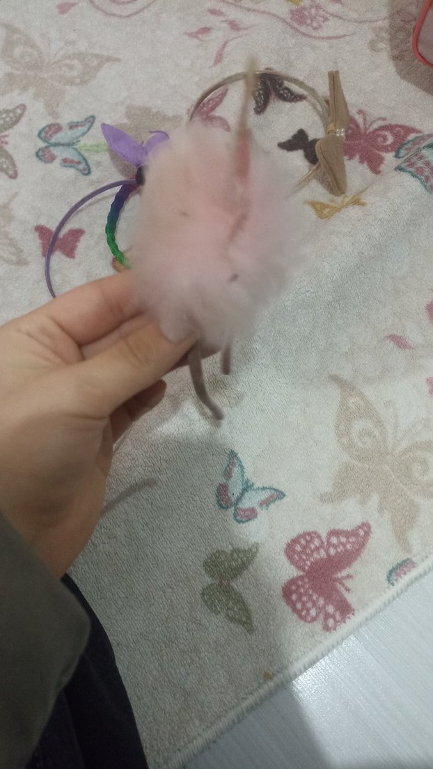 Pembe Peluş Detaylı Çocuk Taç - Görsel 3