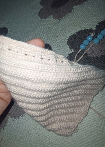 Bej pembee Örgü Mini Bikini Takımı - Görsel 8