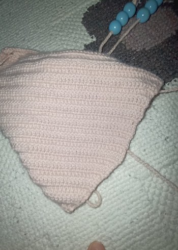 Bej pembee Örgü Mini Bikini Takımı - Görsel 6