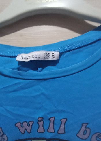 Mavi Baskılı Kız Çocuk Kısa Kollu Tişört - Görsel 2